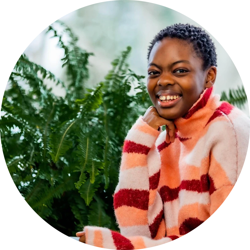 Black person smiling